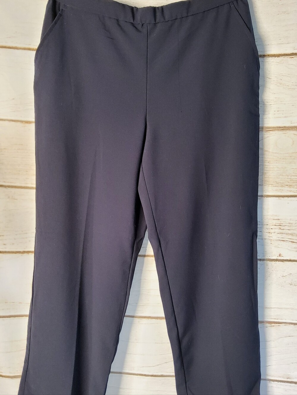 Kim Rogers Navy Straight-Leg Trousers